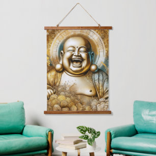 Laughing Buddha Hanging Tapestry