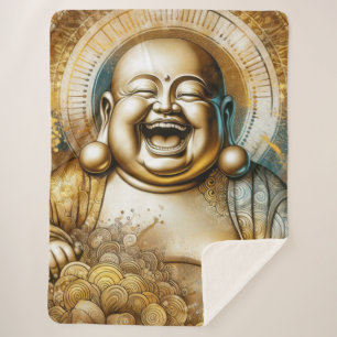 Laughing Buddha Sherpa Blanket