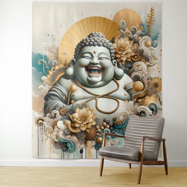 Laughing Buddha Tapestry (In Situ)