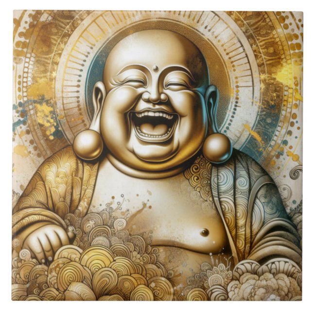Laughing Buddha Tile (Front)