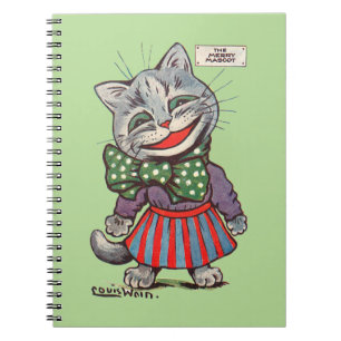 Laughing Cat, Louis Wain Spiral Notebook