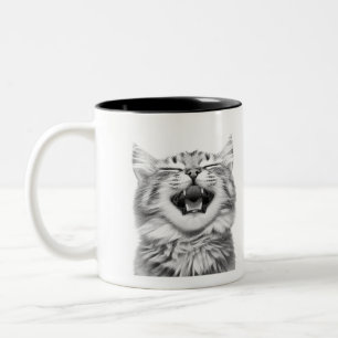 Laughing Cat Two-Tone Coffee Mug