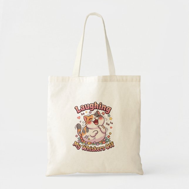  Laughing Cat Whiskers Off Tote Bag (Front)