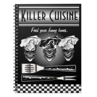 Laughing Chef Skulls Spiral Notebook