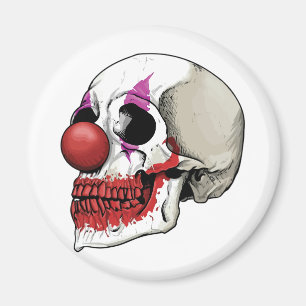 Laughing Clown Skull - Fate Until Death Magnet
