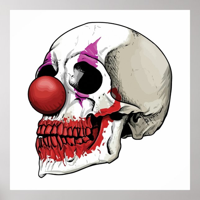 Laughing Clown Skull - Fate Until Death Poster (Front)