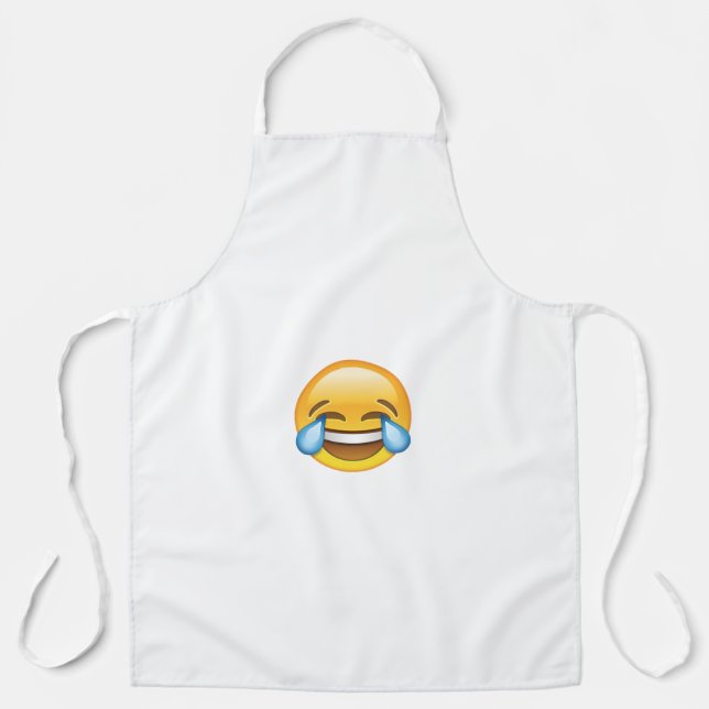 Laughing Crying Tears of Joy emoji Apron (Front)