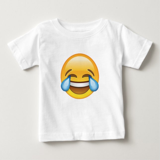 Laughing Crying Tears of Joy emoji Baby T-Shirt (Front)