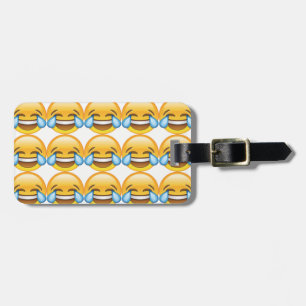 Laughing Crying Tears of Joy emoji Luggage Tag