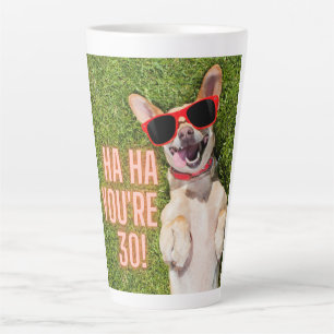Laughing Dog 30th Birthday  Latte Mug