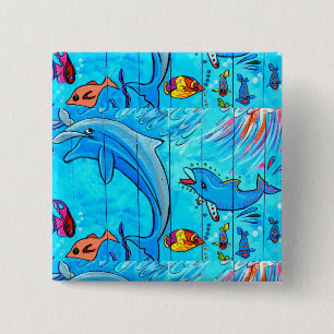 laughing dolphins button