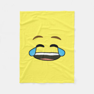Laughing Emoji Fleece Blanket