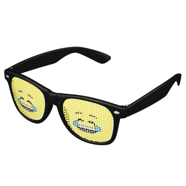 Laughing Emoji Retro Sunglasses (Angled)