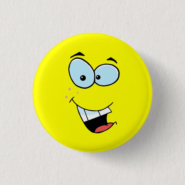 Laughing Face 3 Cm Round Badge (Front)