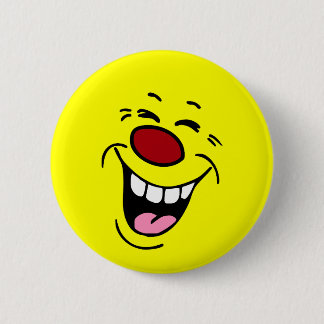 Laughing Face Grumpey 6 Cm Round Badge