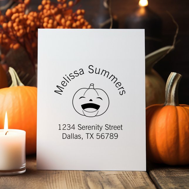 Laughing Halloween Pumpkin Address Self-inking Stamp (Creator Uploaded)