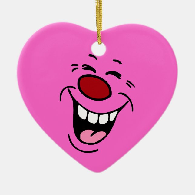 Laughing: Heart Ornament for Balloons or Flowers (Front)
