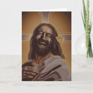 Laughing Jesus Card