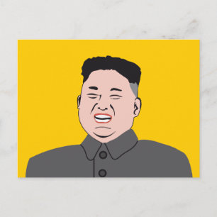 Laughing Kim Jon-un Postcard