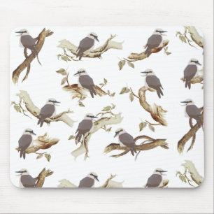 Laughing Kookaburra Australian Bird Eucalyptus  Mouse Pad