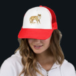 Laughing Leopard Watercolor Trucker Hat<br><div class="desc">Get the fiesta started in this fun trucker hat with handpainted smiling leopard. Watercolor art just for you! Customize it with your own text. Check my shop for more matching designs!</div>