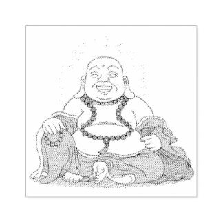 Laughing Maitreya Buddha rubber stamp