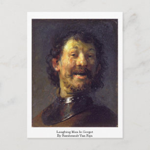 Laughing Man In Gorget By Rembrandt Van Rijn Postcard