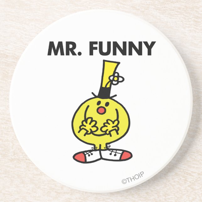 Laughing Mr. Funny With Flower Coaster (Front)