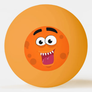 Laughing Orange Monster Personalise Ping Pong Ball