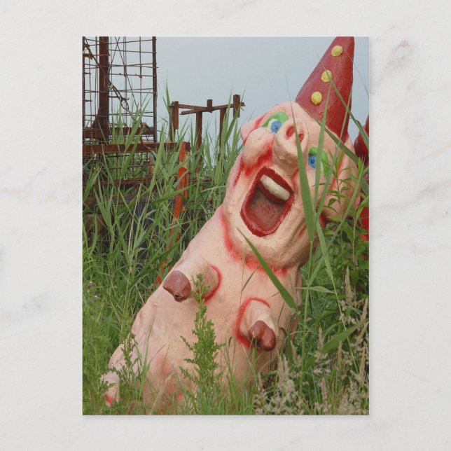 Laughing Pig Postcard (Front)