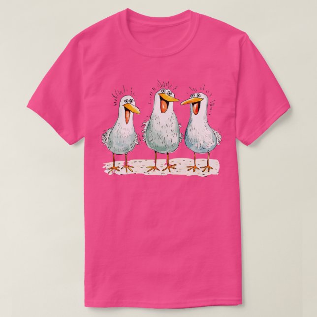 Laughing Seagulls T-Shirt (Design Front)