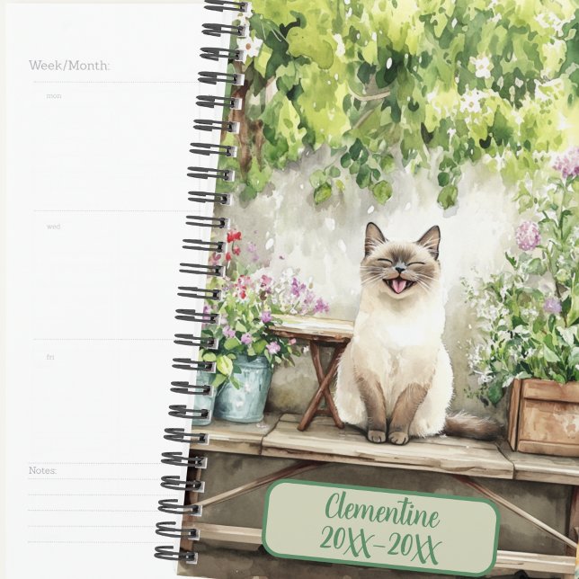 Laughing Siamese Cat Undated Appointment Book  Planner (Creator Uploaded)