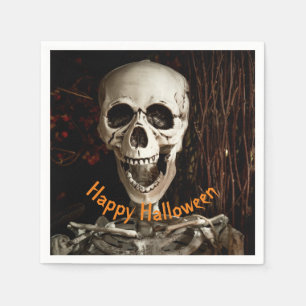 Laughing Skeleton Halloween  Paper Napkin