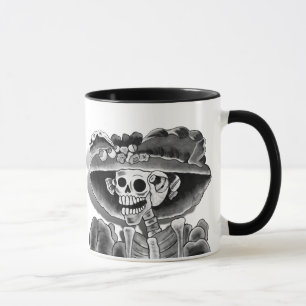 Laughing Skeleton Woman Mug