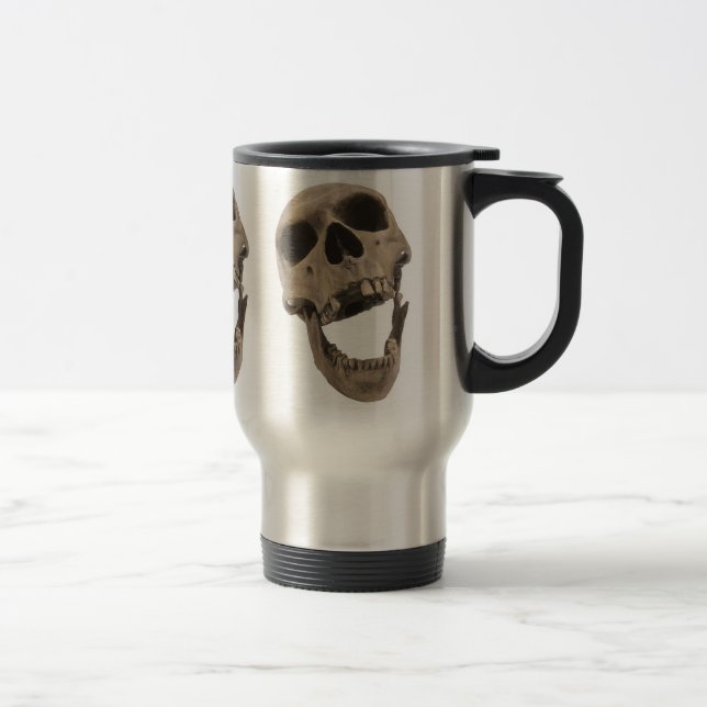 Laughing Skull Travel Mug (Right)