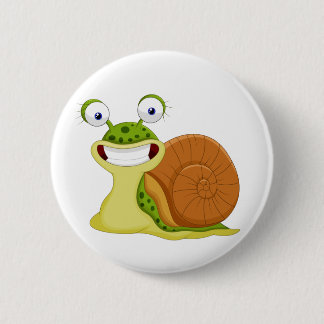 Laughing Snail 6 Cm Round Badge