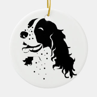Laughing Spaniel Ceramic Tree Decoration