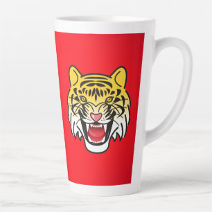 Laughing Tiger Face Artwork-21876 Latte Mug