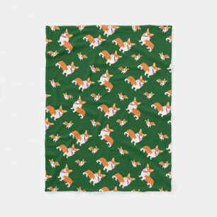 Laughing Welshn Corgi Fleece Blanket