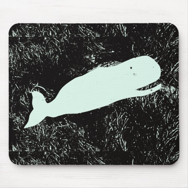 laughing white whale mousepad (Front)