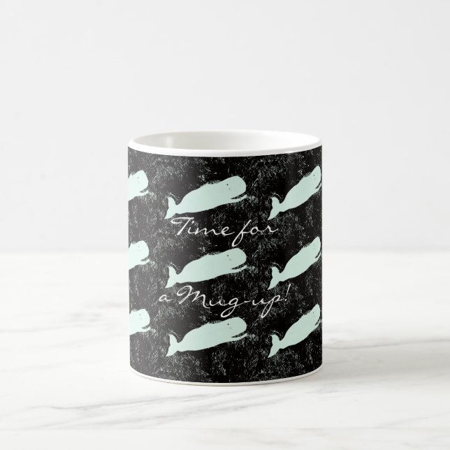 laughing white whales mug-up time coffee mug (Center)