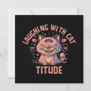 Laughing with Cat-titude Invitation