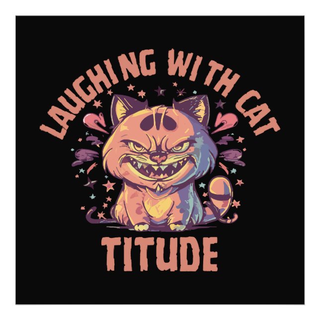 Laughing with Cat-titude Photo Print (Front)