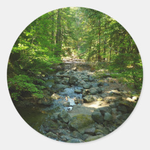 Laughingwater Creek at Mount Rainier National Park Classic Round Sticker