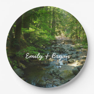 Laughingwater Creek at Mount Rainier National Park Paper Plate