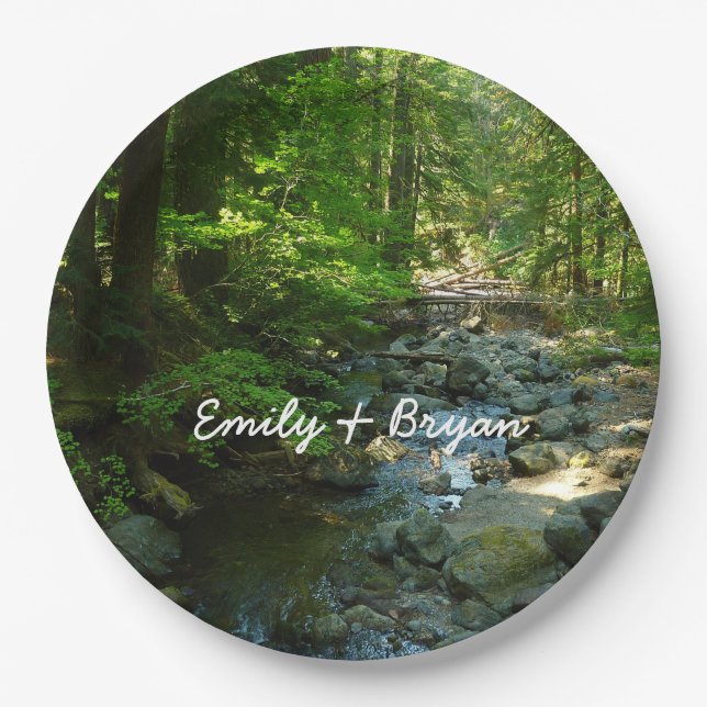 Laughingwater Creek at Mount Rainier National Park Paper Plate (Front)