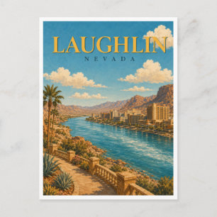 Laughlin Nevada Colorado River GeoSaga Postcard