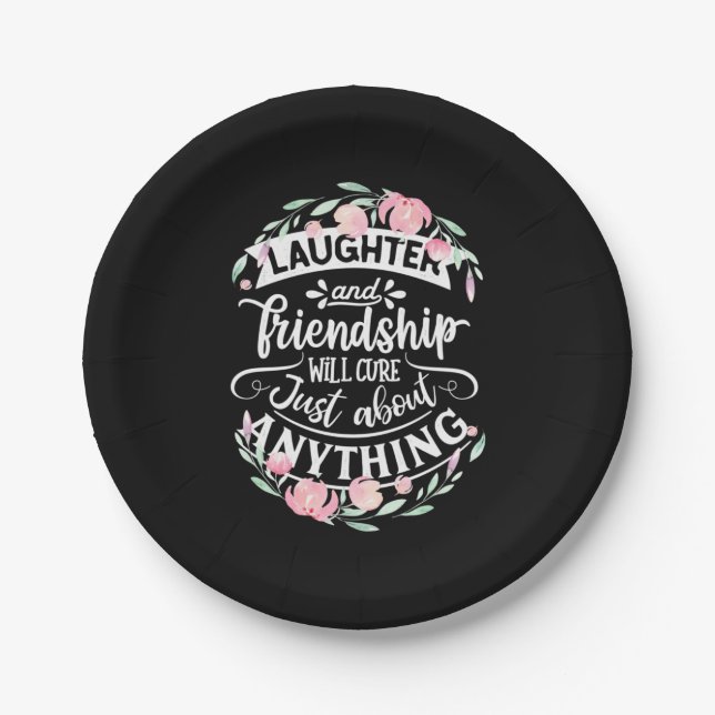 Laughter And Friendship Paper Plate (Front)