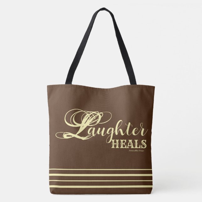 Laughter Heals 18" Shoulder Tote Bag (Back)