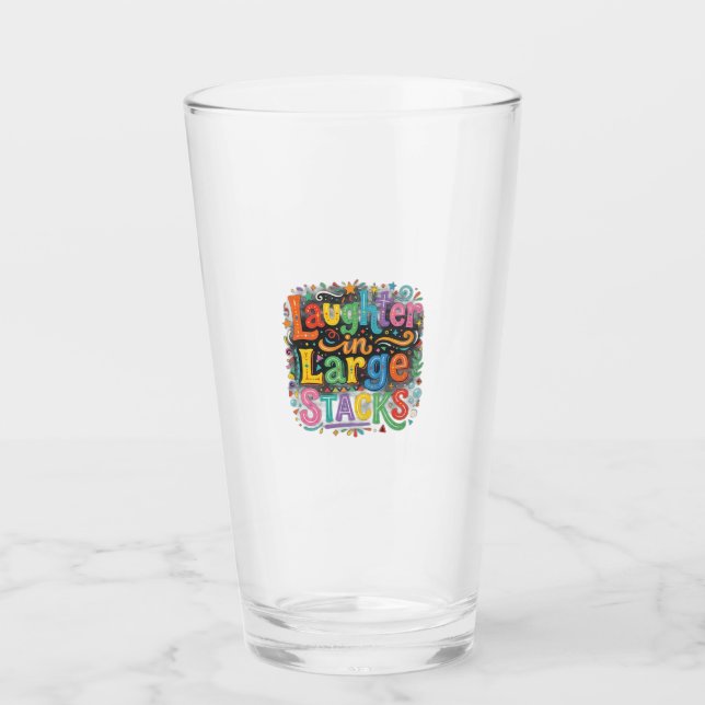 Laughter in Large Stacks – Funny Money-Inspired  Glass (Front)